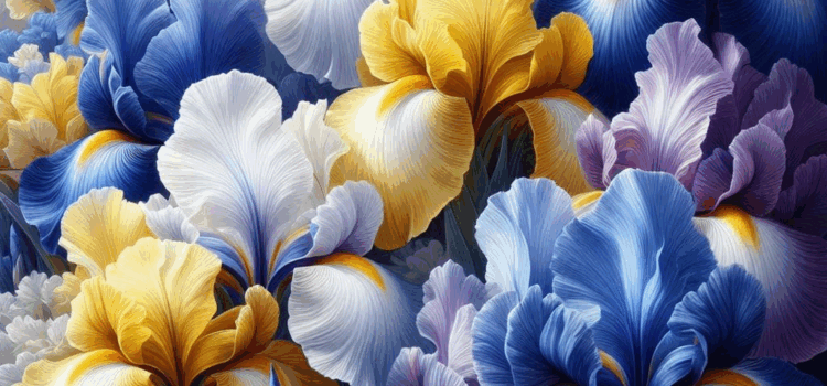 Des iris déjà en fleurs